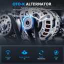 OTO-K Alternator Compatible with Hyundai Sonata 2006-2010 2.4L,Kia Forte Forte5 2010-2013 2.0L 2.4L,Magentis Optima 2006-2010 2.4L,Rondo 2007-2012 2.4L,110A 12V CW SC6,Replaces#37300-25201 11189N