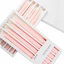 Baby Pink Blush Taper Candles 10'' Non Toxic Candle Sticks Set of 8 | Rose Scented Natural Soy Wax Candlesticks for Home Decorations, Tapered Candles for Wedding House Warming Gifts