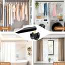 Closet Rods for Hanging Clothes, 16 to 88 Inch Stepless Adjustable Closet Rod, Heavy Duty 1.3 Inch Closet Hanging Rod for Closet Wardrobes Laundry, 1 Pack, Black