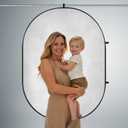 Kate 5x6.5ft(1.5x2m) Collapsible Backdrop Pink Textured Double-Sided Backgrounds Light Grey Backdrop Twist Flex Collapsable Photography Backdrop