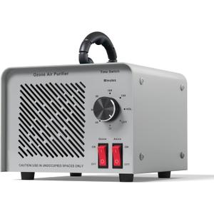 120,000mg/h 0zone Generator High Capacity Ozone Machine & 1 Billion Negative Ion Air Purifier for Home, Car, Pet Odor Removal, O3 Odor Eliminator up to 8,000 Sq. Ft.(Silver)