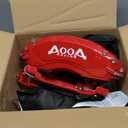 AOOA Aluminum Red Caliper Covers White Character Fits 2011-2023 Dodge Charger/Challenger/Chrysler 300 (Front Double Piston)