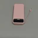 Portable Charger Power Bank with Built in Cables and AC Wall Plug,PD20W&SCP22.5W USB-C Super Fast Charging,20000mAh Travel Phone Charging,LED Display Battery Pack Compatible All iPhone Samsung etc (Pink)