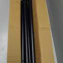 MEXAU Black Tension Curtain Rods for Windows 41-146 Inches Heavy Duty Tension Rod Adjustable Curtain Rods No Drilling for Bathroom Living Room Outdoor Patio Hold Up Blackout Curtains and Non Slip