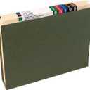 Smead Hanging File Folder with Tab, 1/3-Cut Adjustable Tab, Legal Size, Standard Green, 25 per Box (3-Inch Expansion, Legal)