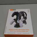 RGB Headset Stand with 9 Light Modes and 2 USB Charging Ports - Controller Holder for Desk - Headphone Stand & Detachable Controller Hook for PC Earphone Gaming Room Setup Accessories (Black)