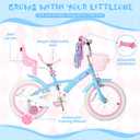 Kids Bike for Girls 12 14 16 Inch with Training Wheels, Toddler Bicycle with Basket and Doll Seat, Girls Bicycle for Kids Ages 2-9 Years, Bicicleta para Niñas, Multiple Colors