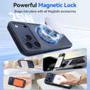 3 in 1 Magnetic Shockproof for iPhone 17 Pro Case, [Fit for MagSafe] [TOP Military Protection] 1X Screen Protector+1X Wrist Strap, Camera Control Cover for iPhone 17 Pro Translucent Black