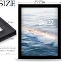 24x32 Poster Frame, Black 24 x 32 Frame for Horizontal or Vertical Wall Mounting, 1 Pack