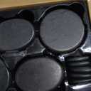 Portable Massage Stone Warmer Set, 20 Pcs Basalt Hot Stones with Heater Kit, Electric Hot Stones Warmer Massager for Professional/Home Spa, Digital Controller Heating Travel Bag (Black)