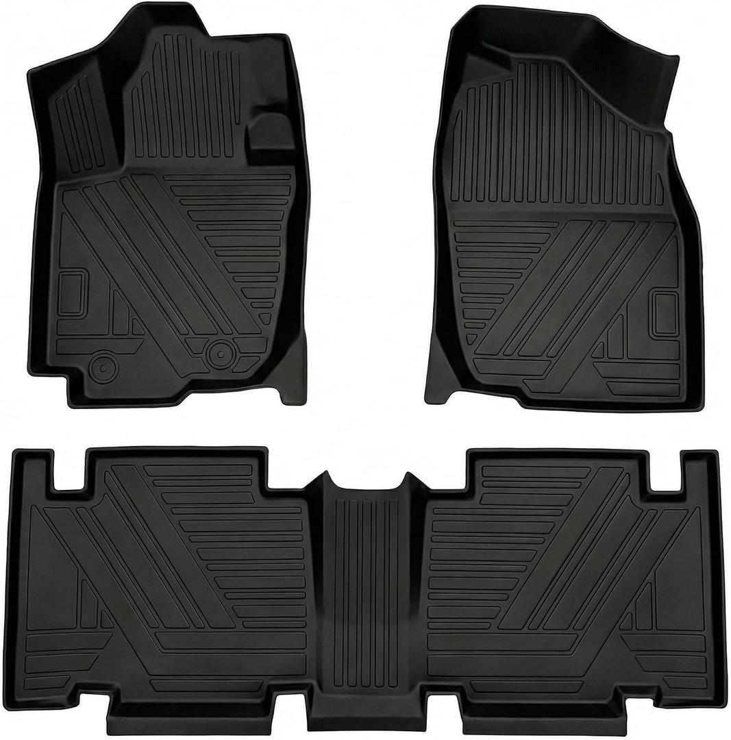 RAV4 Floor Mats Compatible with Toyota RAV-4 2007-2012All Weather Protection Waterproof Durable Anti-Slip Odorless Custom-fit TPE Floor Liner Front and Rear Row Set
