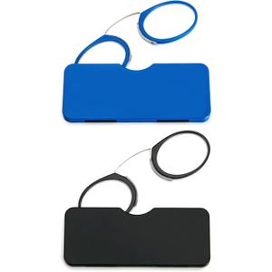 DXYXYO Mini Armless Reading Glasses Clip on Nose for Men Women 2 Pack Thin Compact Readers with Small Portable Case