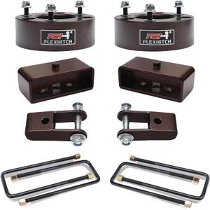 3" Front + 3" Rear Full Leveling Lift kit for 2007-2024 Silverado 1500 Sierra 1500 2WD/4WD with 2-4" Rear shock extension