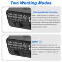 XMSJSIY OBD Power Cable for Dash Camera 90 Degree Right Angle Mini USB to OBD Parking Monitor Cable 12V-24V to 5V Dash Cam Hardwire Kit with Voltage Display and Low Voltage Protection - 3.5M/11.48FT