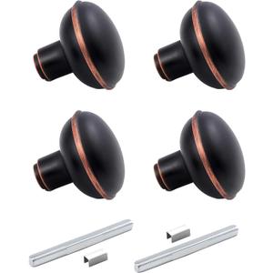 2 Pack Vintage Style Door Knob Set with Spindle, Antique Old Door Knobs Replacement Set for Mortise Lock Interior Doors, Oil Rubbed Bronze