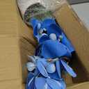 Omygarden Blue Orchid Artificial Flowers in Pot, Fake Potted Orchid Flowers, Decoration for Home Office Wedding