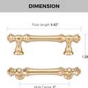 10 Pack 3 Inch (76mm) Center to Center Brushed Gold Cabinet Pulls, Kitchen Handles for Cupboards & Drawers