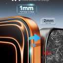 OMOTON Privacy Screen Protector for iPhone 17 Pro Max [Auto-Align Installation], Tempered Glass with 9H+ Hardness & 12FT Military Grade Shatterproof, 100% Anti-Spy, Full Coverage Protection, 2 Pack