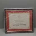 FramePro 11x14 Diploma Frame with Red over Gold Mat, 14x17 Certificate Frame, Real Wood with Gold Trim, Mahogany with Acrylic