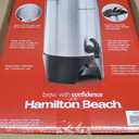 Hamilton Beach 45 Cup Coffee Urn and Hot Beverage Dispenser, Silver (EXP 01/01/28)