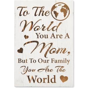 Wooden Box Sign Home Rustic Farmhouse Engrave Wood Block Plaque Office Desk Decor Sign for Shelf 5.9 x 9.0 Inches