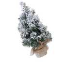 Mini Artificial Christmas Tree Desktop Xmas Party Decoration with Flocked Snow Effect Realistic Tabletop Prop for Home Office Festive Display