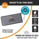 K&H Pet Products Pet Bed Warmer, Turn Any Pet Bed Into a Heated Cat or Dog Bed, Waterproof Indoor Heated Warming Pad Insert, Automatic Temperature, Safety Listed - Large 24.5 X 11.75in Gray