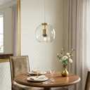 Clear Glass Pendant Light Kitchen Island, 7.87", 1 Pack, 7.87 in - 1-Pack