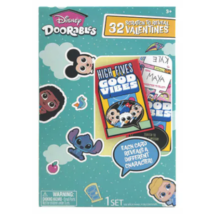 Disney Doorables 32 Scratch To Reveal Valentine's Card's- 2 Pack
