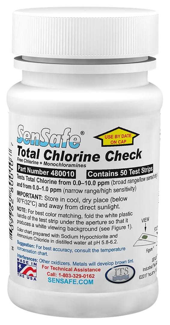 Industrial Test Systems 480010 SenSafe Total Chlorine Test EXP 03/20/2028