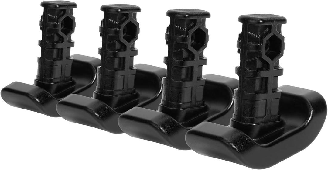 4 Pcs Replacement Ski Glides Black Walker Ski Glide Compatible with Stander EZ Fold-N-Go Walker, Able Life Space Saver Walker and Signature Life Elite Travel Walker