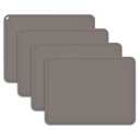 KVK Kids Silicone Placemat, KVK Baby Placemats for Kids Toddler Children Reusable Non-Slip Table Mats Baby Food Mats for Restaurant, 4 Pack, Gray (1612in)