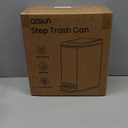 Cesun Small Bathroom Trash Can with Lid Soft Close, Step Pedal, 6 Liter / 1.6 Gallon Stainless Steel Garbage Can with Removable Inner Bucket, Anti-Fingerprint Finish (Matt Black)