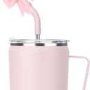 4 x Bow Lovely Drinking Straw Tips Cover Reusable Protector Topper for 0.4in Straws Silicone Cup Accessories, 10mm Straw Covers Cap (White)