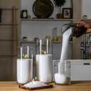 Wfmolcand 10 lb Natural Pearl Wax Sand DIY Set with 100 Wicks, Reusable, Continuous Burning, Unscented Candle Powder, Designed for Handmade Candles, Wedding Celebrations and Party Decorations