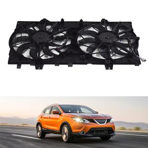 munirater Dual A/C Radiator Condenser Cooling Fan Replacement for Rogue 2014-2018 Replacement for X-Trail 2015-2017