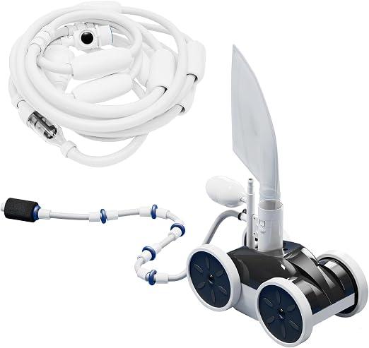 MAKHOON Upgrade Pool Pressure Side Sweeper Professional Pool Cleaner for Efficient Swimming Pool Cleaning, Stable 4-Wheel Structure Design