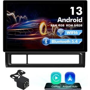4+64G 11.5-inches Android 13 WiFi 6 Car Stereo for Toyota Tacoma 2005-2013 Touchscreen Screen Bluetooth 5.4 Car Radio with Carplay & Android Auto Support Backup Camera FM, Navigation, SWC