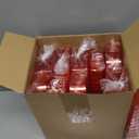 Mini Heart Shaped Dessert Cups with Spoons 2.7 oz Valentine Day Plastic Appetizer Cup Clear Disposable Reusable Heart Shaped Bowl for Valentine Wedding Party Cakes Ice Cream(Red,100 Set)