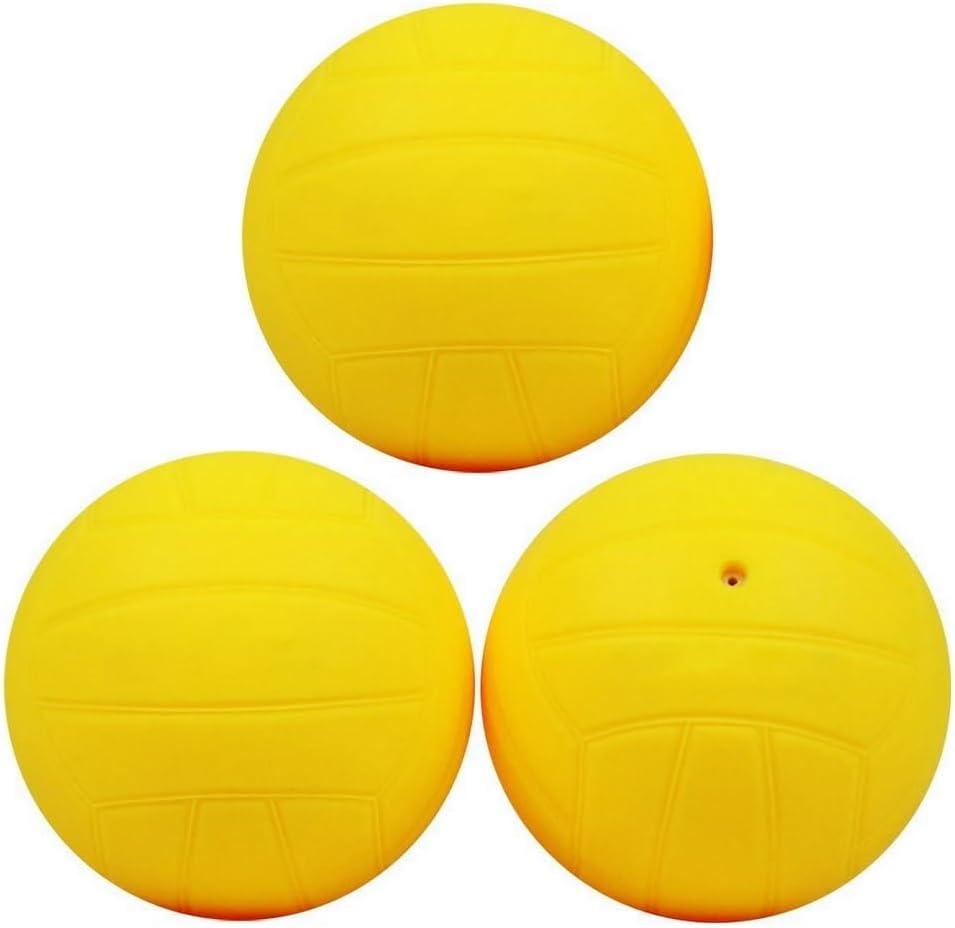 Spike Replacement Balls 3.5inch Yellow Soft Balls 3-Pack for Round Net Game Pool Game Mini Volleyball