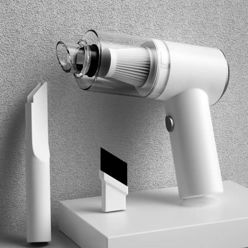 Mini Vacuum Cleaner for,2 in 1 Keyboard Vacuum Cleaner Wireless Handheld,Car Vacuum with Brushless Motor High Power 120W Rechargeable Easy to Clean Car Interior (White)