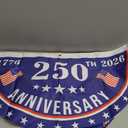 2PCS USA Anniversary 250th Flag, 1.5X3 FT Anniversary Fan Flags, Yard Signs Hanging Decor for Outdoor, Front Door, Porch, Welcome Backdrop with Brass Grommets (Style 1)