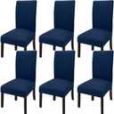GoodtoU Chair Covers for Dining Room 6 Pack, Stretch Parson/Dining Chair Slipcover Removable Washable Chair Protector for Home/Restaurant/Banquet,Forros para Sillas de Comedor(Navy Blue, Set of 6)
