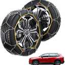 Snow Chains for Toyota RAV4, Auto-locking Cable Traction Tire Chain, RAV4 Accessories 2024 2023 2022 2021, Set of 2