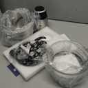 GANIZA Food Processors, Electric Food Chopper with Meat Grinder & Vegetable Chopper - 2 Bowls (8 Cup+8 Cup) with Powerful 450W Copper Motor - Includes 2 Sets of Bi-Level Blades for Fruits/Meat/Nuts (Black)