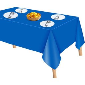 2-Pack Royal Blue Disposable Plastic Tablecloths for Rectangle Tables - 54"x108" | Perfect for Parties, Events, and Weddings, Indoor and Outdoor Use