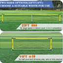 Zdgao Portable Pickleball Net for Driveway, 22FT Regularion Size Pickle Ball Net with Outdoor Pickleballs and Carry Bag, Weather Resistance Steady Steel Frame