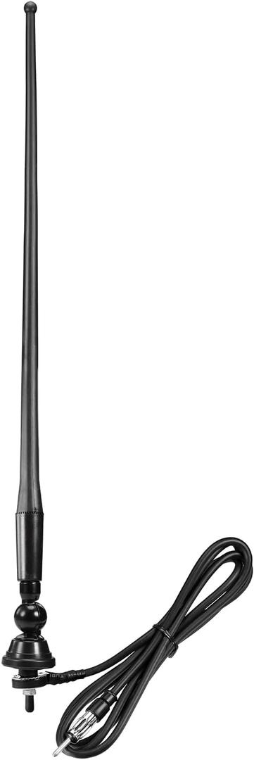 Eightwood Marine Boat Radio Antenna 16 Inch Rubber Duck Flexible Mast FM AM Stereo Antennae for Boat Car RV Motorhome ATV UTV Tractor Motorcycle Yacht