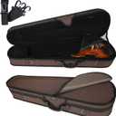 Adm 4/4 Full Size Violin Hard Case Basic Professional Triangular Shape Backpack, Super Light Suspension (Brown)