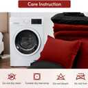 MUXHOMO 7 Pieces Queen Comforter Set, Reversible Bed in a Bag Queen Size, All Season Bedding Set with Comforter, Flat Sheet, Fitted Sheet, Pillowcases & Shams, Red & Black